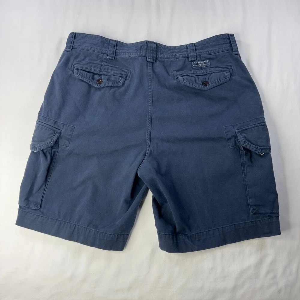 Polo Ralph‎ Lauren Shorts Mens 40 Navy Gellar Fatigue Cargo Chino Heavy Pockets